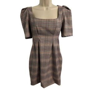 Forever 21 Super cute plaid midi-dress with Square neckline. Size Medium